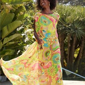 Trina Turk Vibrant Floral Maxi Dress